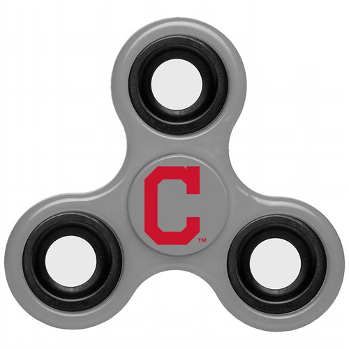 MLB Cleveland Indians 3 Way Fidget Spinner G50 - Gray - Click Image to Close